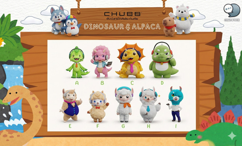 Chubb Samaggi Insurance ออกแบบมาสคอต by ChatStick