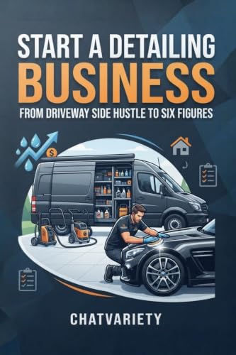 Book cover of Start a Detailing Business: From Driveway Side Hustle to Six Figures by ChatVariety Team