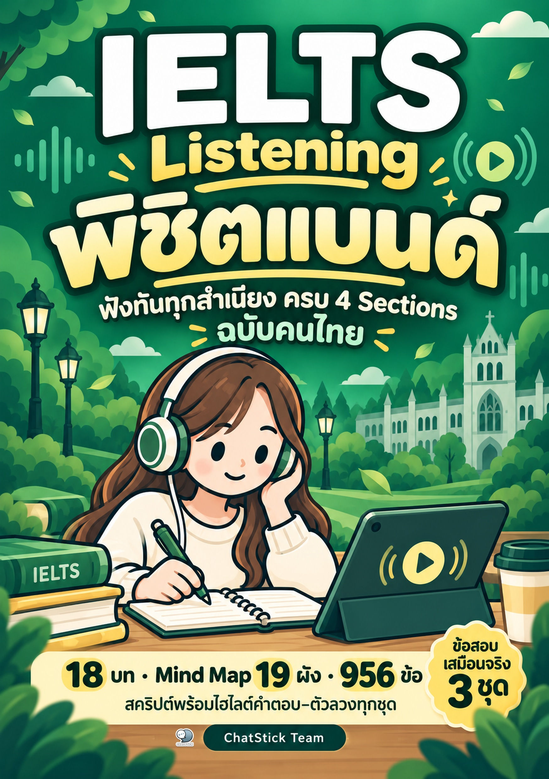 IELTS Listening พิชิตแบนด์ ครบ 4 Sections + Mind Map + 956 ข้อ