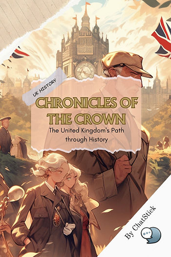 ปกอีบุ๊ก Chronicles of the Crown หนังสือประวัติศาสตร์สหราชอาณาจักร โดย ChatStick Team