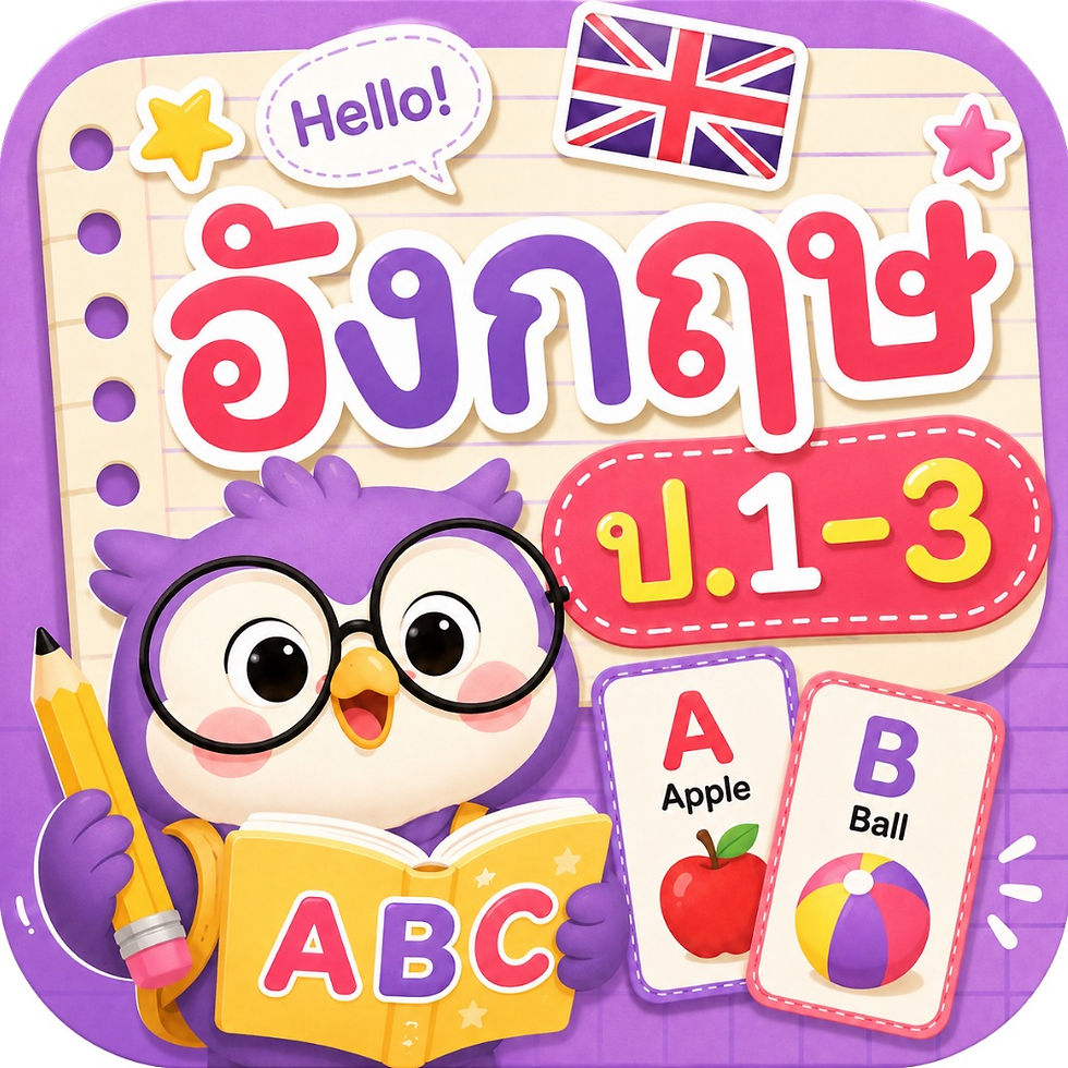 English P.1-3 Easy Memory Note Review: A Picture-Based English App for Grades 1-3 with 33 Units and 560+ Words