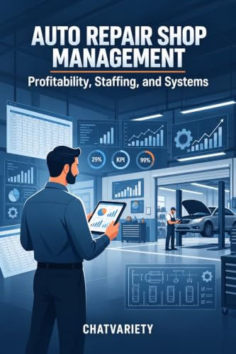 Book cover of Auto Repair Shop Management: Profitability, Staffing, and Systems by ChatVariety Team