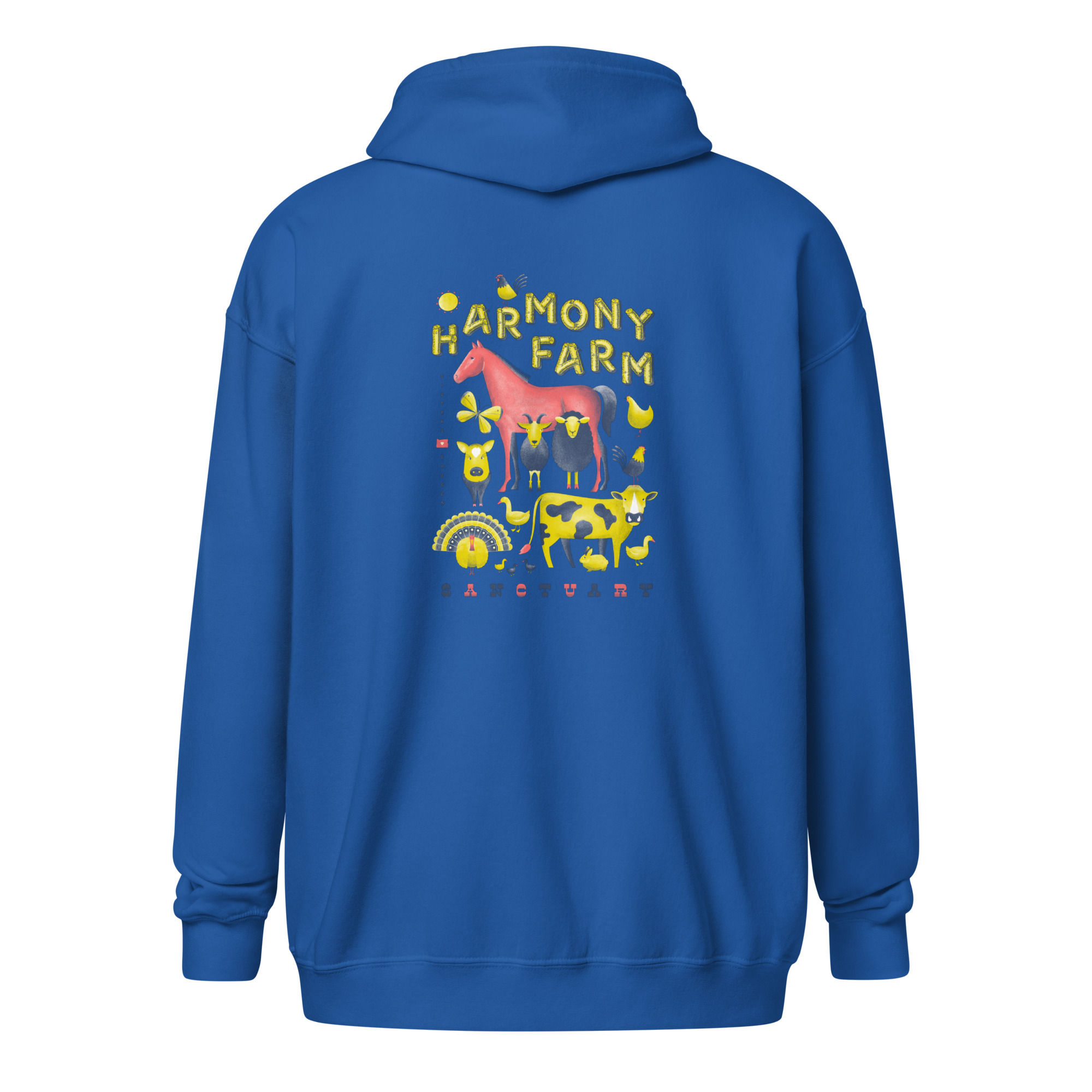 Unisex heavy blend zip hoodie - vintage HFS logo