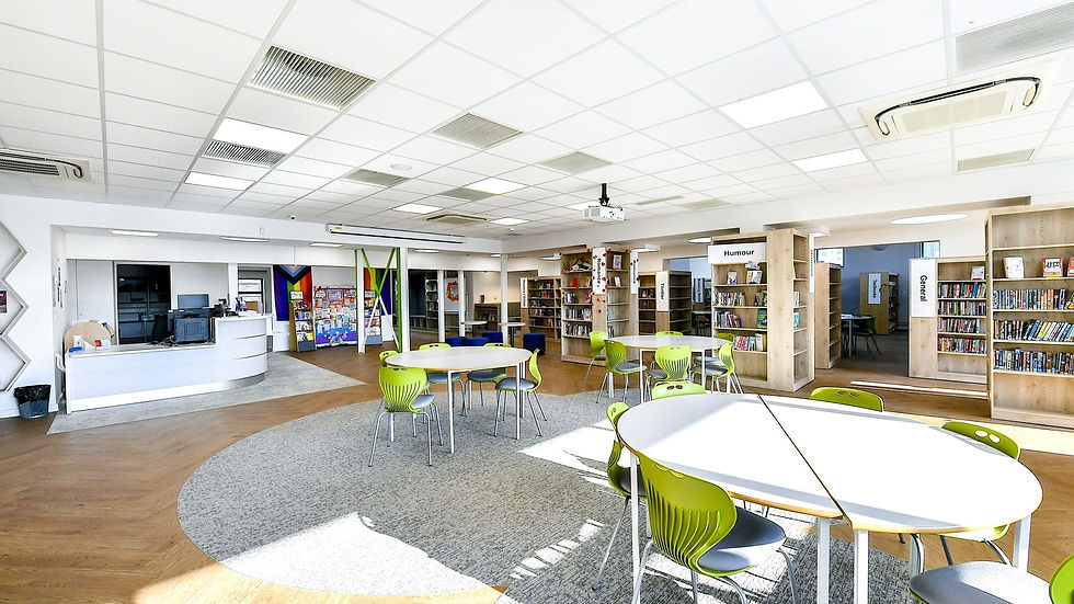  Softly lit classroom with calming colours and acoustic treatments