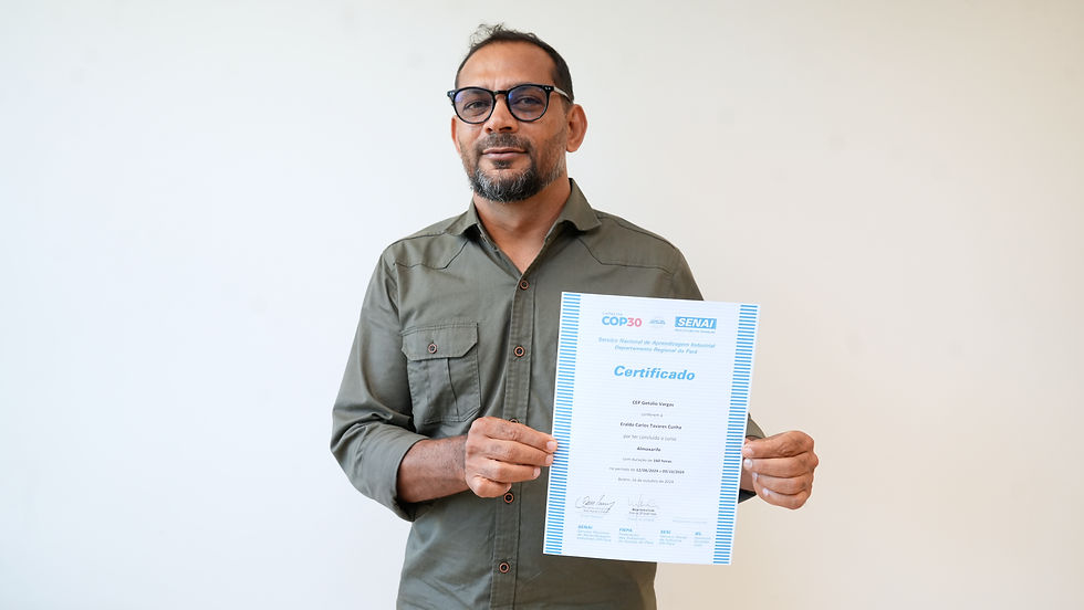 Eraldo Cunha encontrou um novo emprego depois de se formar no Capacita COP30.