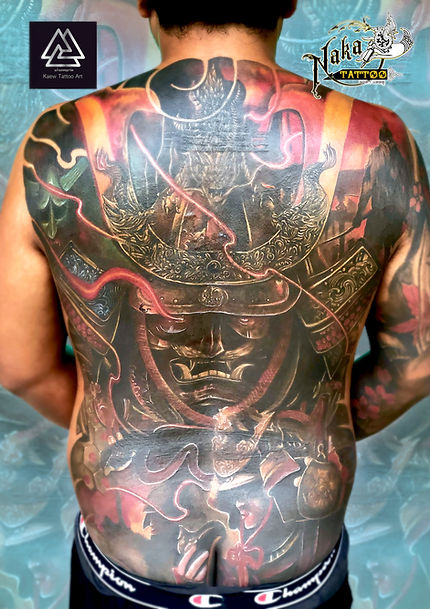 งานแก้รอยสักเต็มหลัง,ช่างสักเกาะช้าง,Chonlanattattoo,Nakatattookohchang