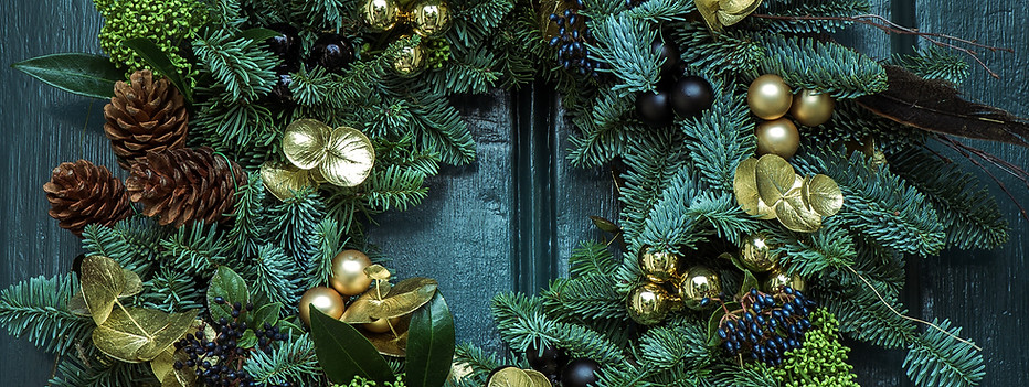 Festlicher Türkranz