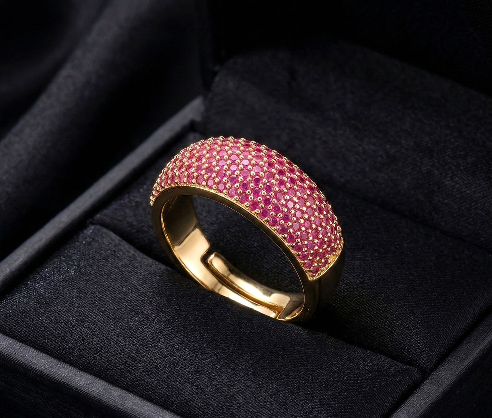 Thumbnail: Adjustable Rose Radiance Band Ring