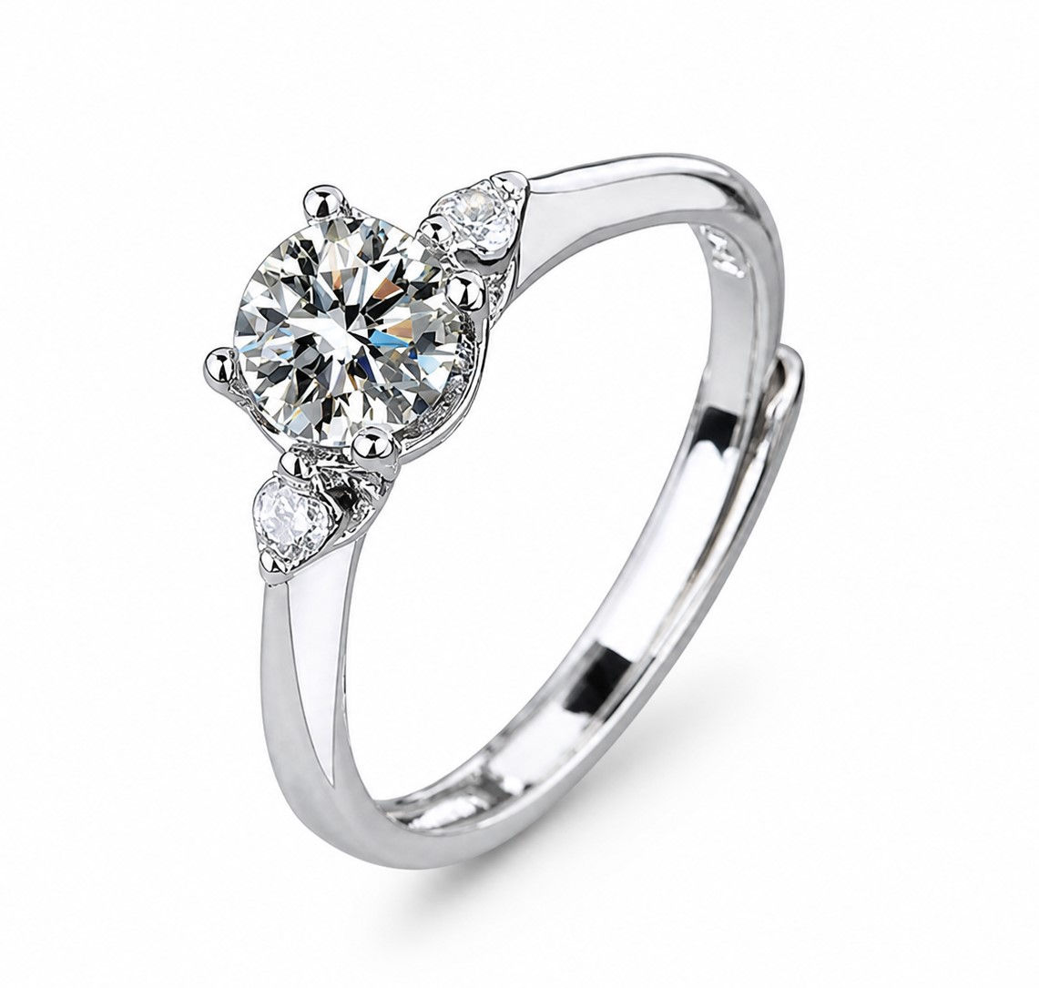 Adjustable Seraphina Radiant Trinity Ring