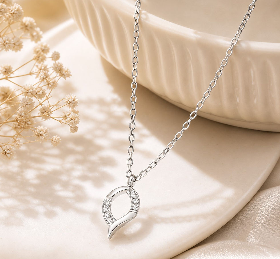 Thumbnail: The Elara Radiant Geometric Zircon Pendant