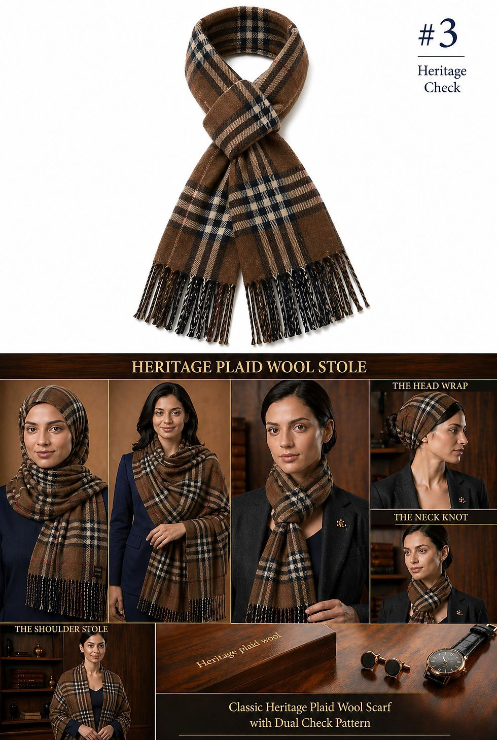 Thumbnail: Signature Heritage Plaid Wool Stole