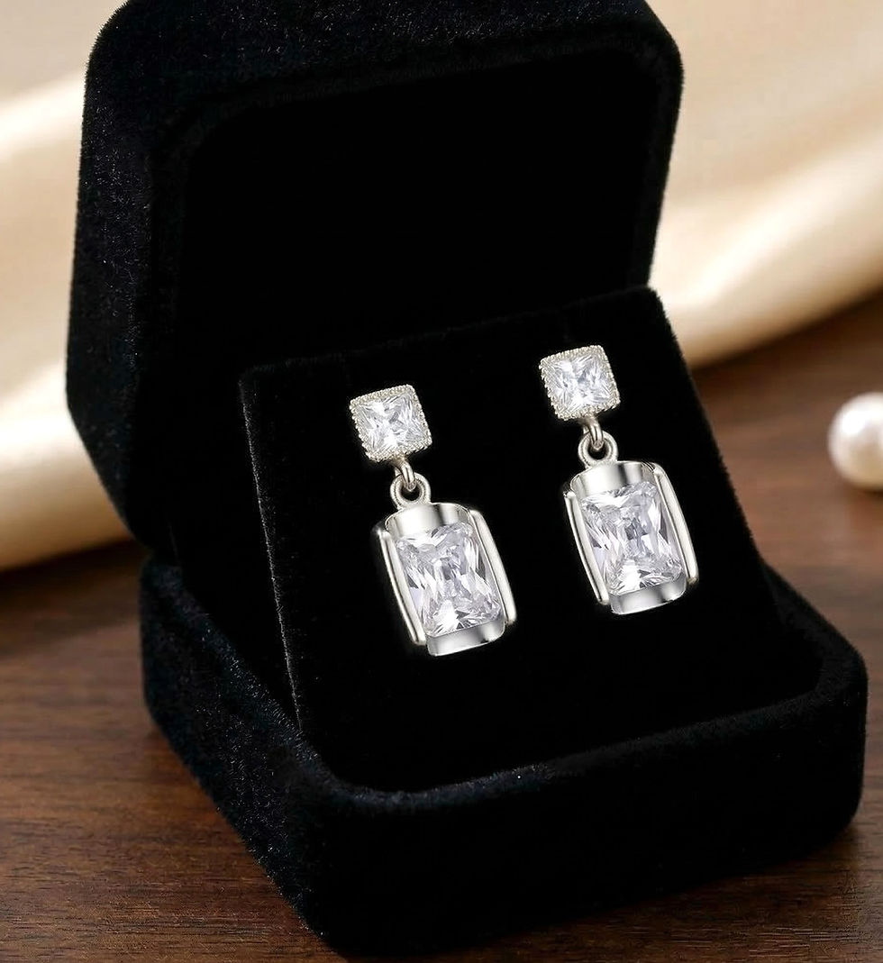 Thumbnail: Silver Luxe Crystal Earrings