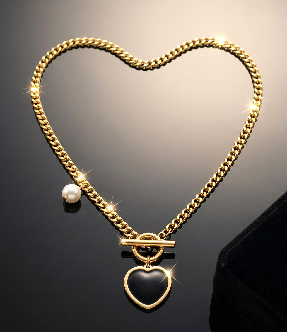 Thumbnail: Golden Amour Heart Necklace