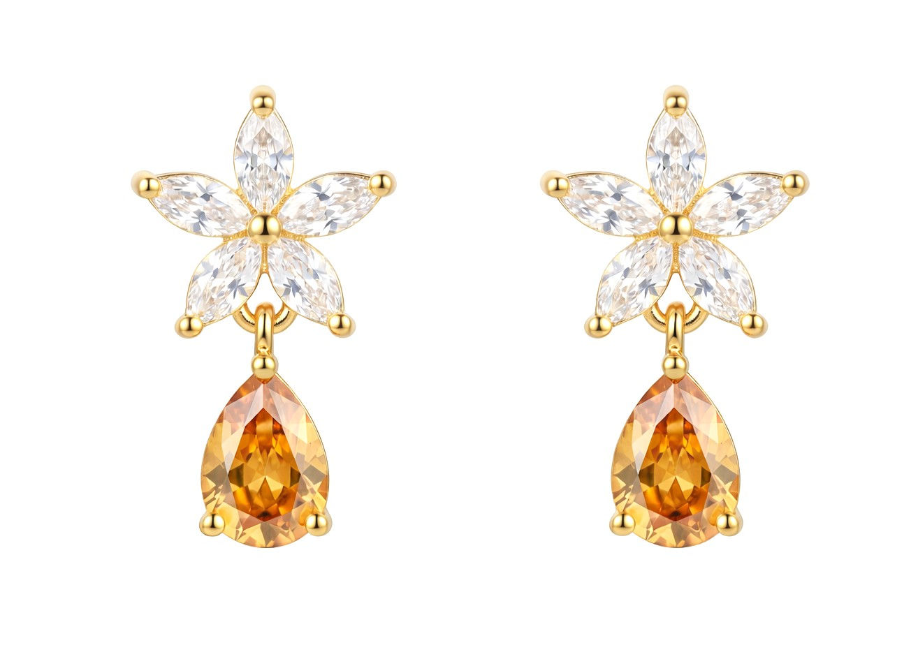 Honey Glow Blossom Earrings