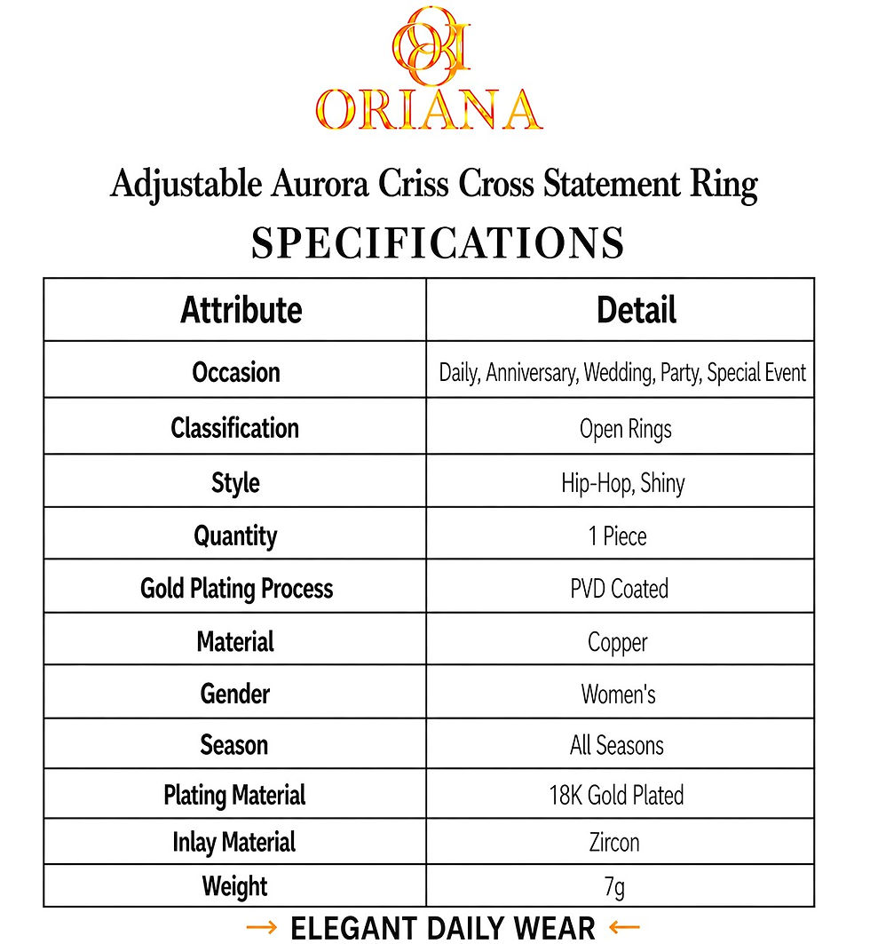 Thumbnail: Adjustable Aurora Criss Cross Statement Ring