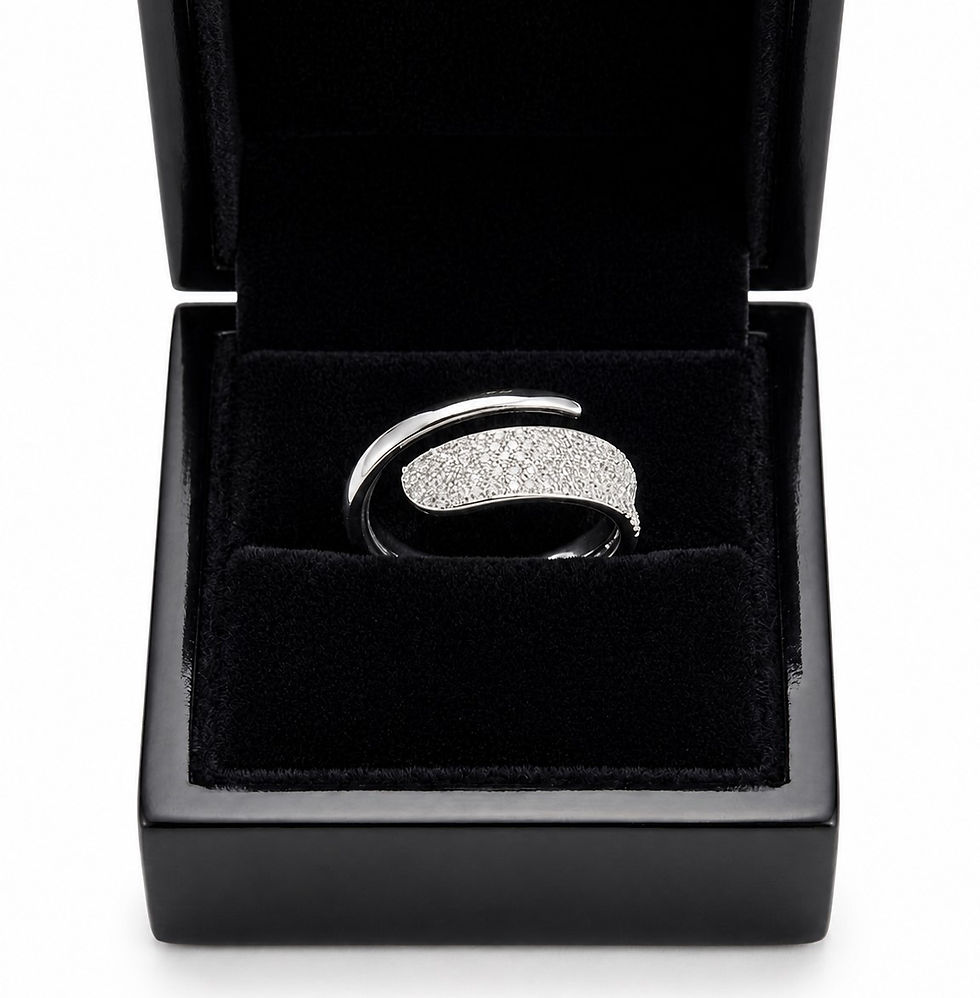 Thumbnail: Adjustable Ethereal Pavé Wrap Ring