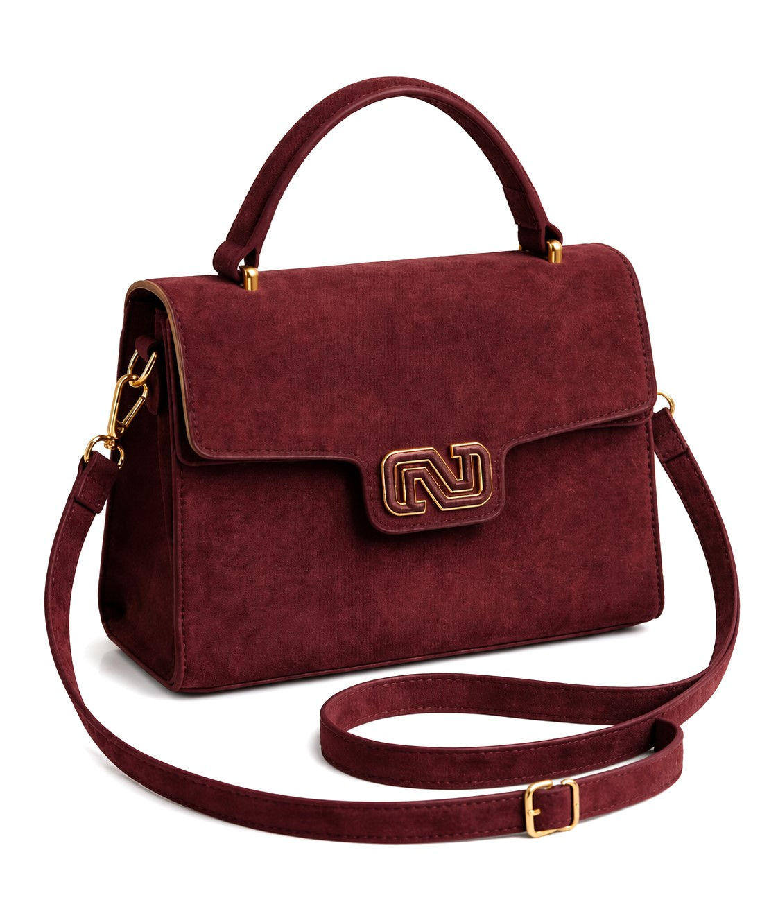 Veloura Bordeaux Signature Satchel