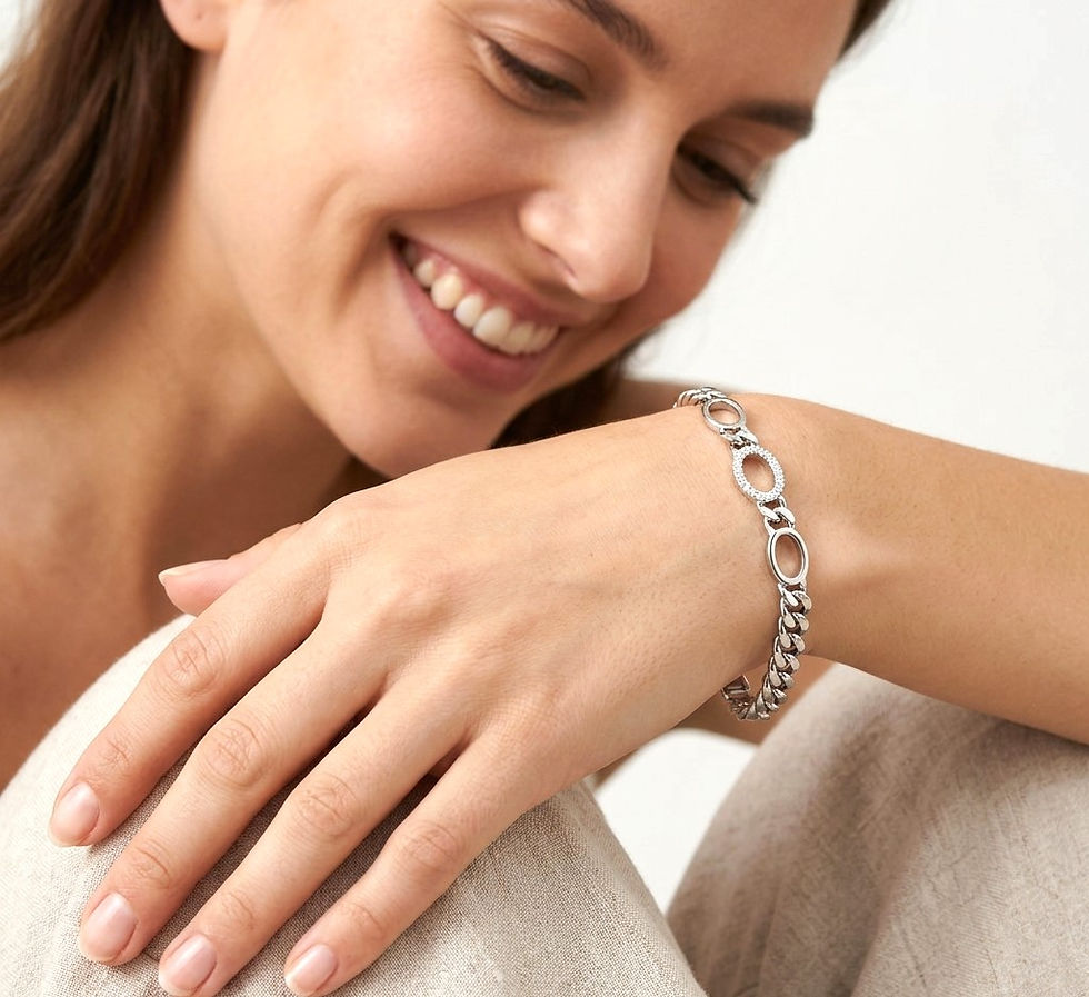 Thumbnail: Celestial Oval Link Bracelet