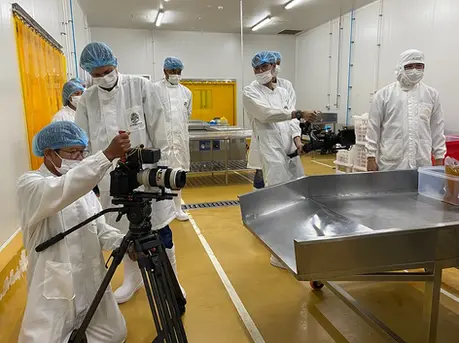Shooting a corporate video in the Ohkajhu factory