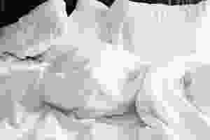 white bed comforter