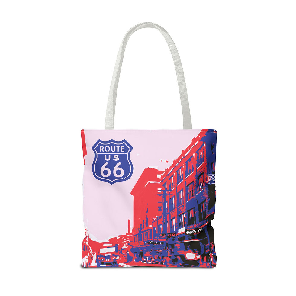 Thumbnail: Route 66 | Abstract Architectural Art on a Tote Bag | AGD Brand 