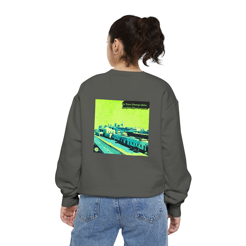 Thumbnail: Abstract Vintage Photos on a Crewneck Sweatshirt | Neon Graphix SGF MO