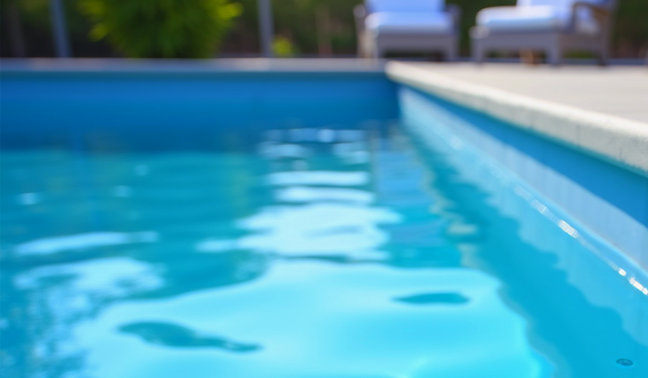 Photo of inground fiberglass pool installation in backyard