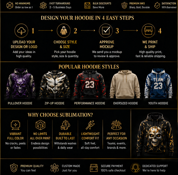Custom apparel featuring vintage, sport, wool, and floral designs with detailed stitching for stylish, high-quali