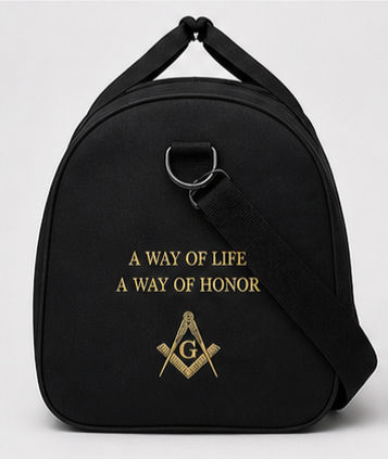 Thumbnail: 🖤 Large Masonic Legacy Duffle Bag – Built for Brotherhood