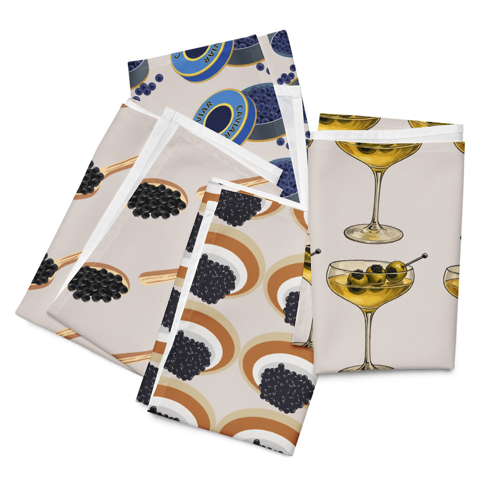 Thumbnail: Caviar Cloth Napkin Set (4 Piece)