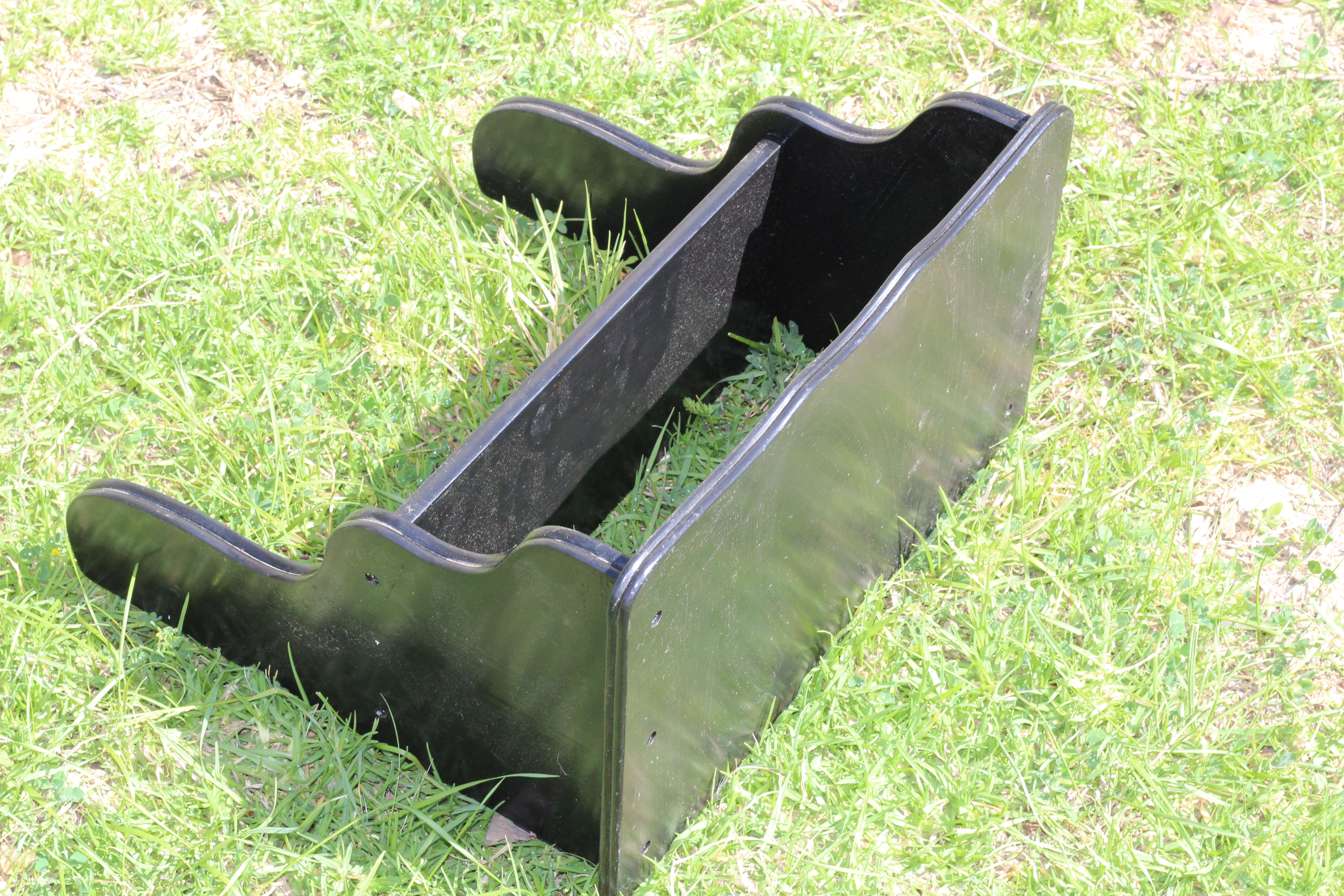 Etagères murale double noire brillant