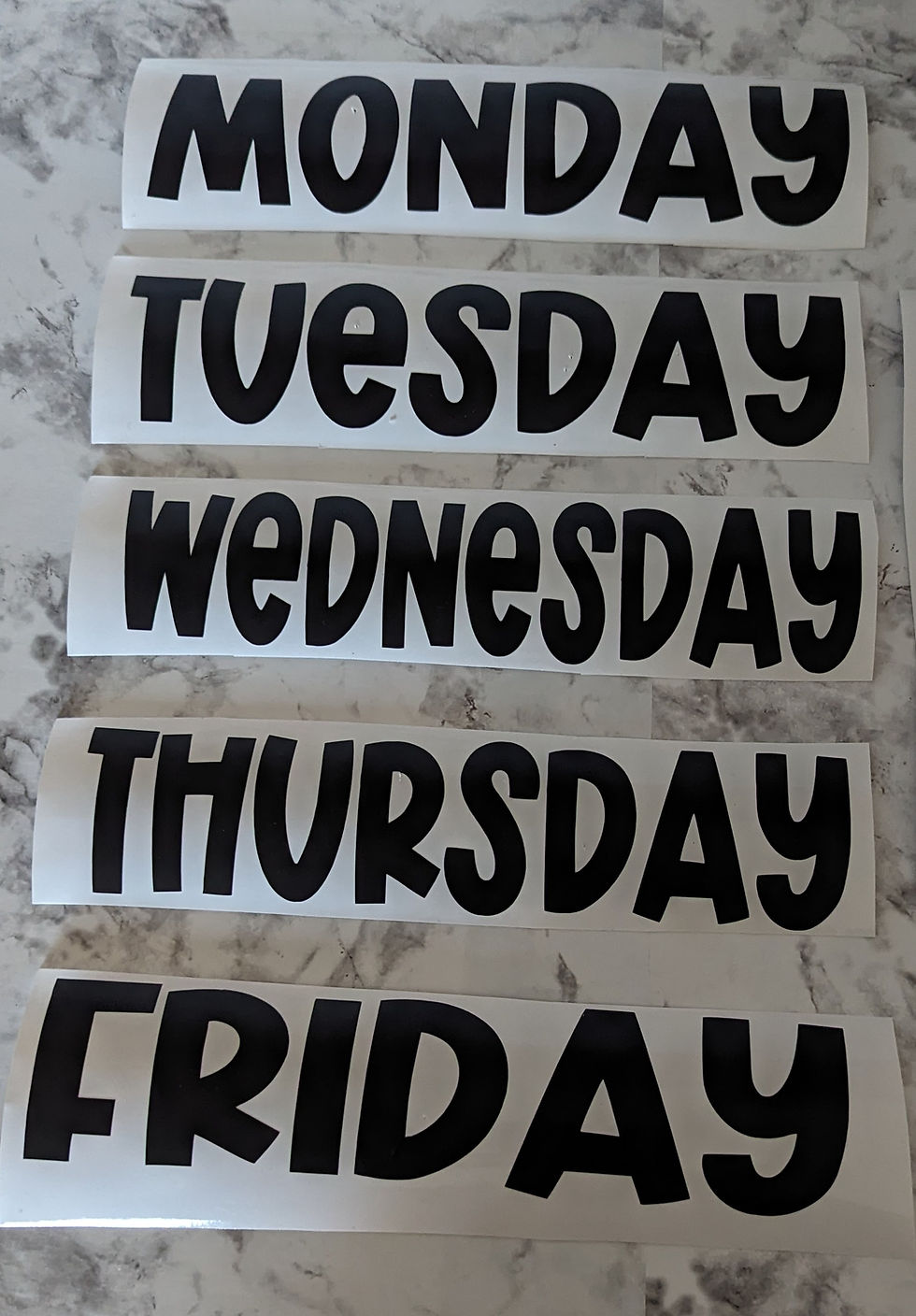 Thumbnail: Days of the Week Labels, Decal Vinyl Bundle Labels 