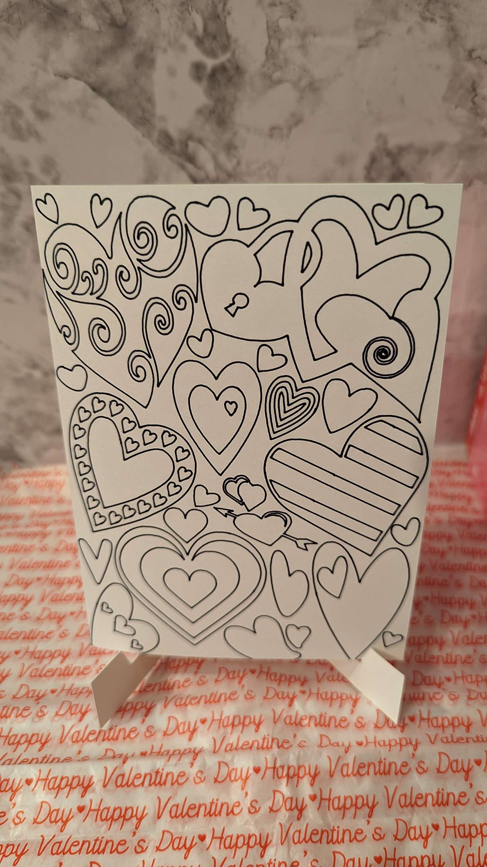 Thumbnail: Colouring Hearts Card