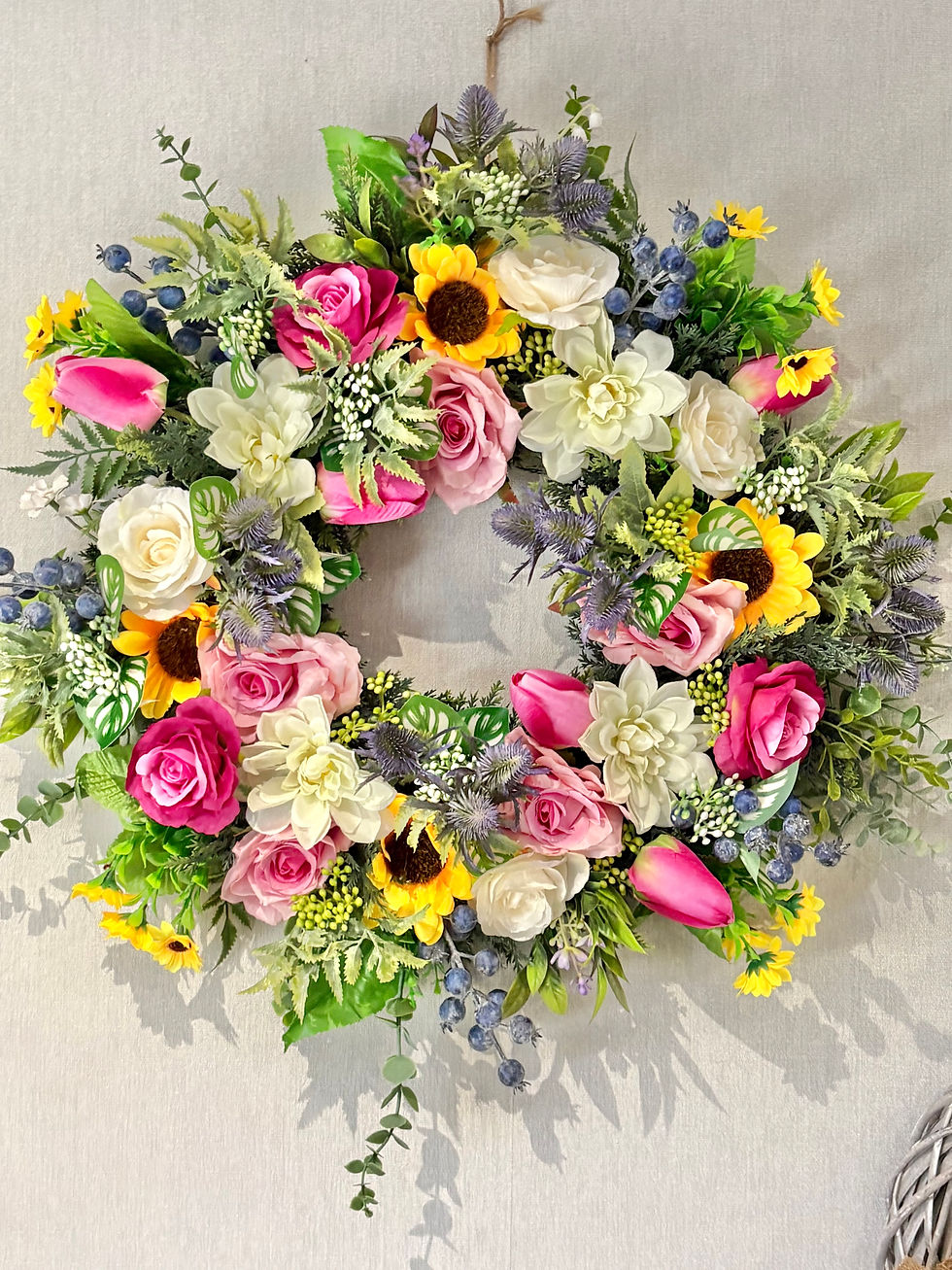 Thumbnail:  Handmade Beautiful and Bright Spring Wreath
