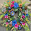 Thumbnail: Handmade Multi Coloured Christmas Wreath