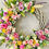Thumbnail: Handmade spring floral wreath with pastel flowers