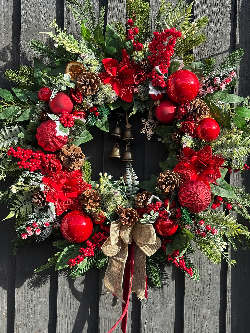 Handmade XL Traditional Christmas Wreath