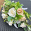 Thumbnail: Elegant off-white and peach artificial rose bridal bouquet