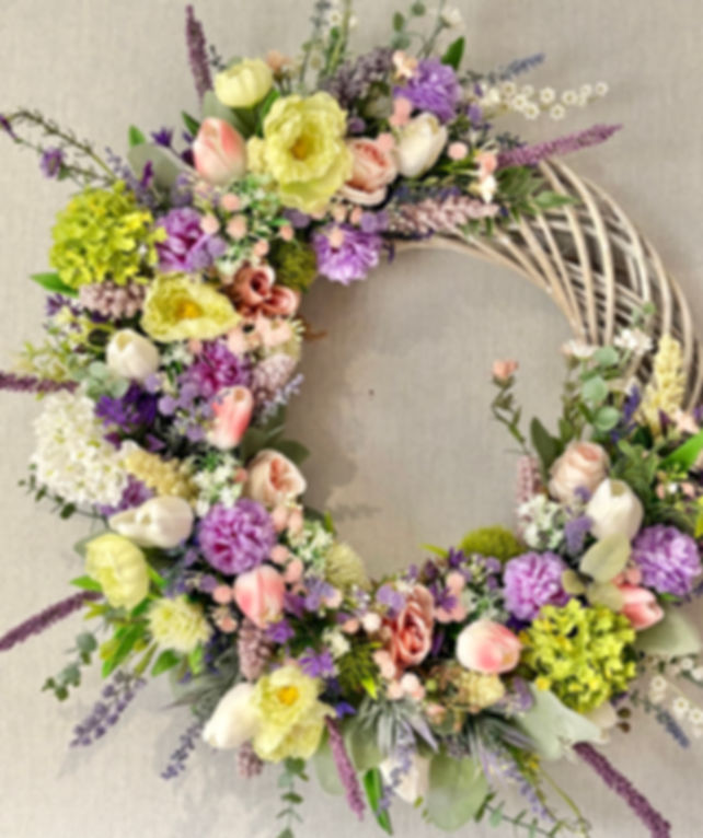 Handmade Summer Cottage Garden Wreath 