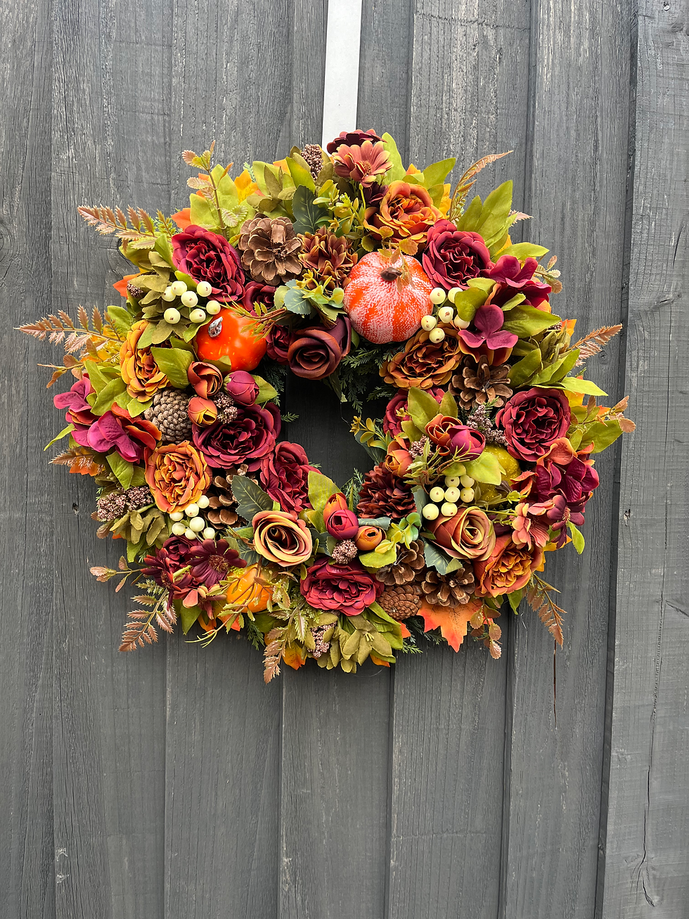 Thumbnail: Handmade Autumn door wreaths with shades of oranges 