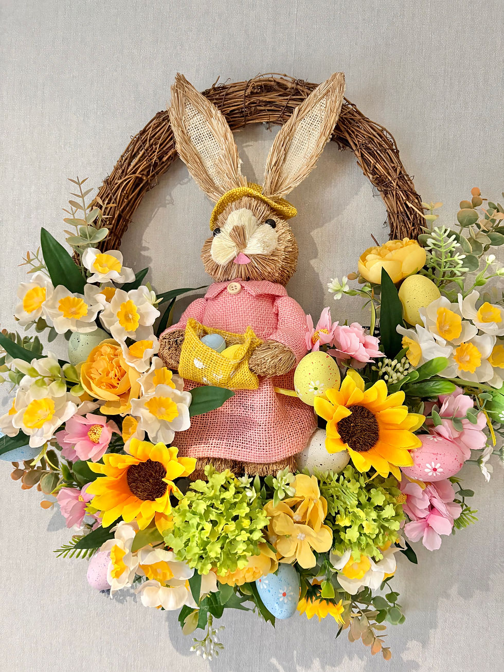 Thumbnail: Handmade Spring Bunny Wreath 