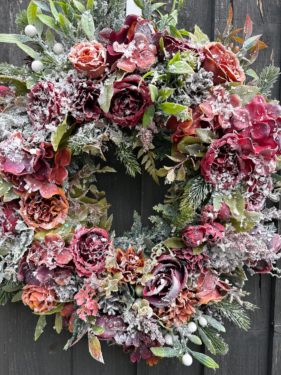 Thumbnail: Handmade Frosted Winter door wreath