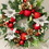 Thumbnail: Handmade Christmas Wreath in Reds & Whites 