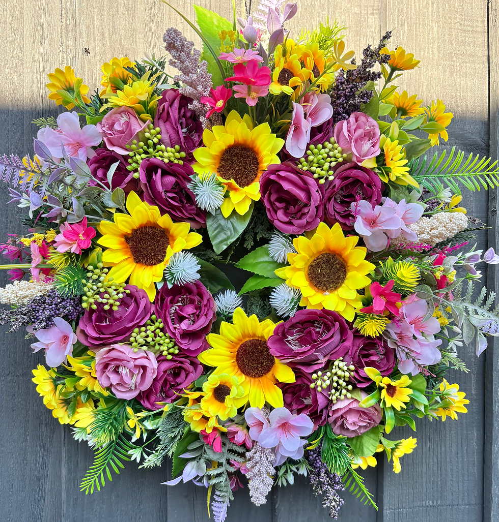 Thumbnail: Handmade Mixed Spring / Summer Handmade door wreath