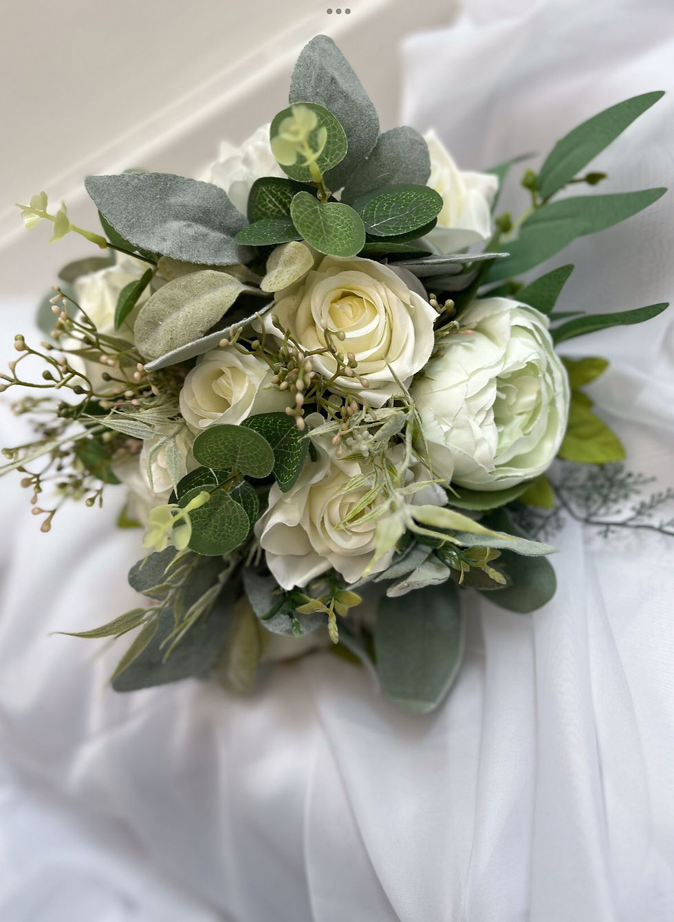 Wedding Bouquets Creams and Greens