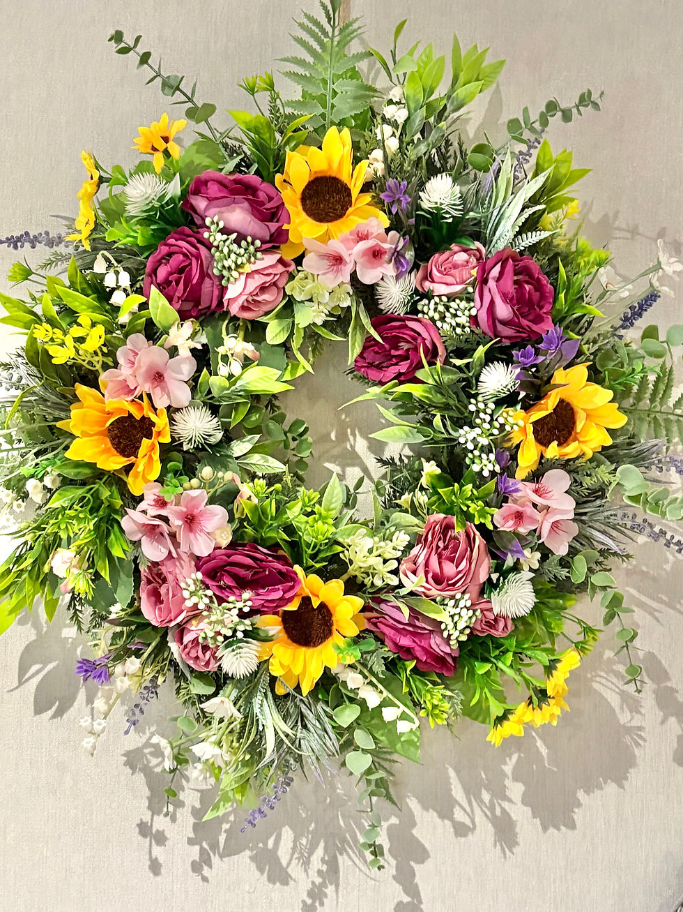 Thumbnail: Handmade Beautiful and Bright Spring Wreath
