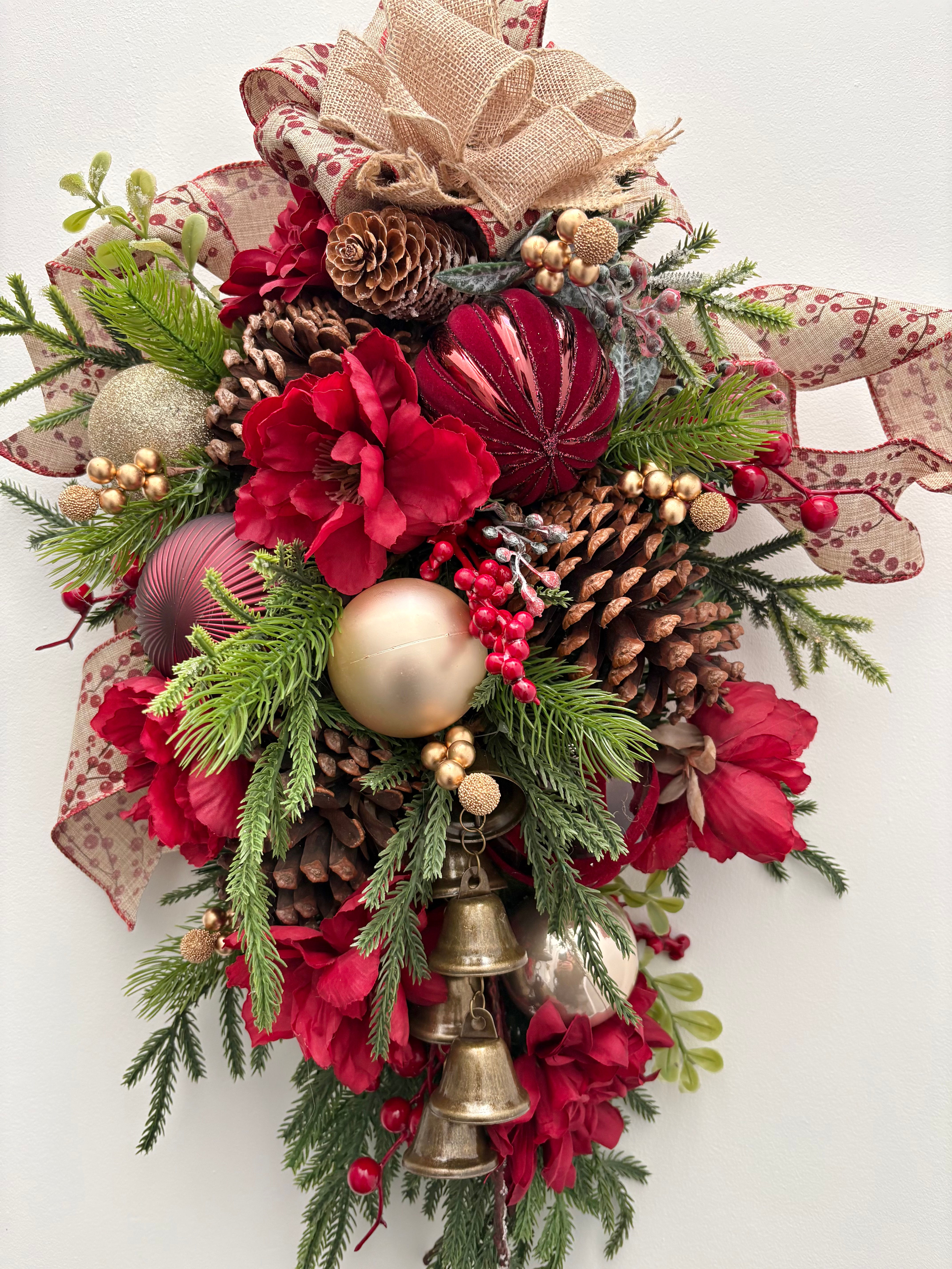 Handmade Christmas door swags 