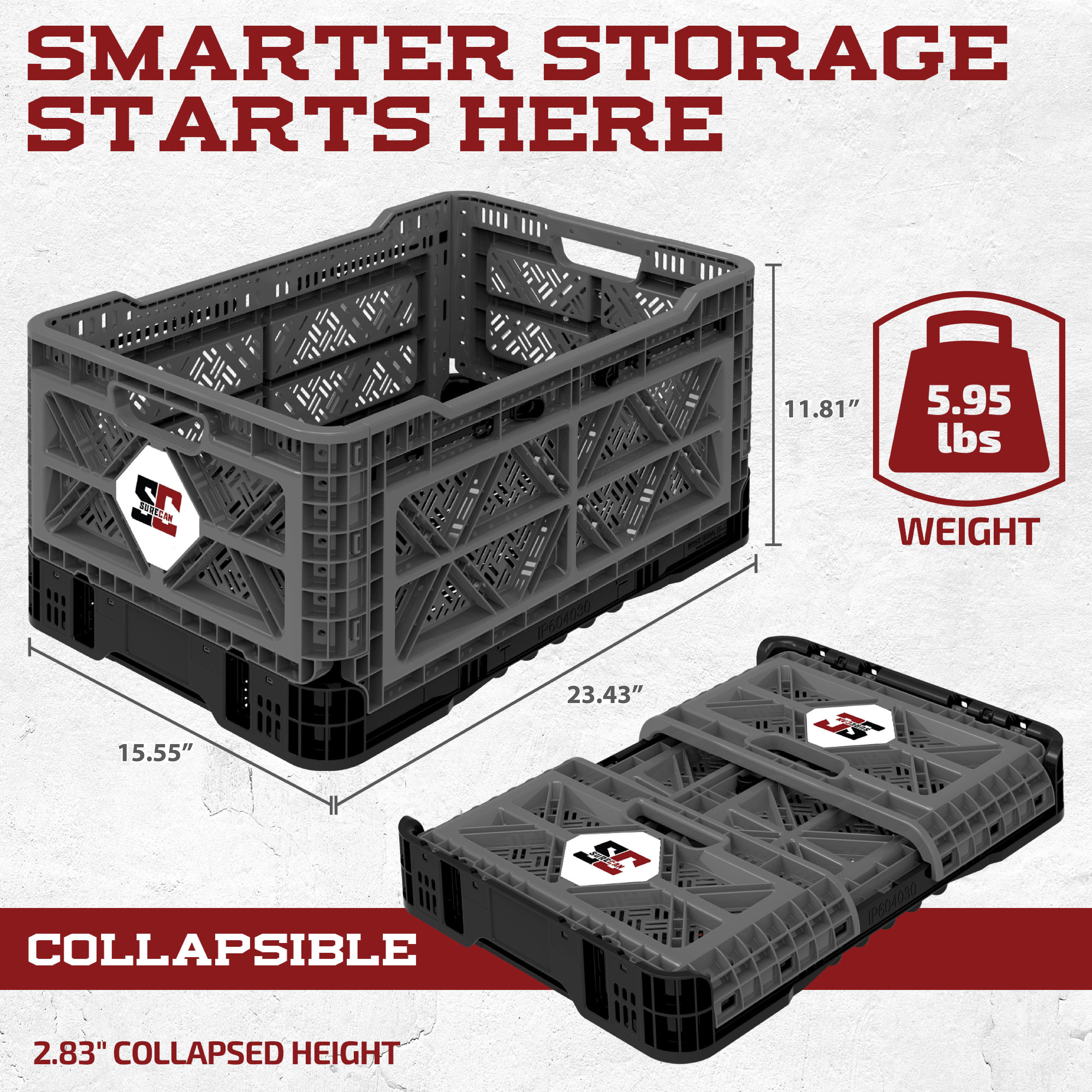 HEAVY-DUTY COLLAPSIBLE CRATE