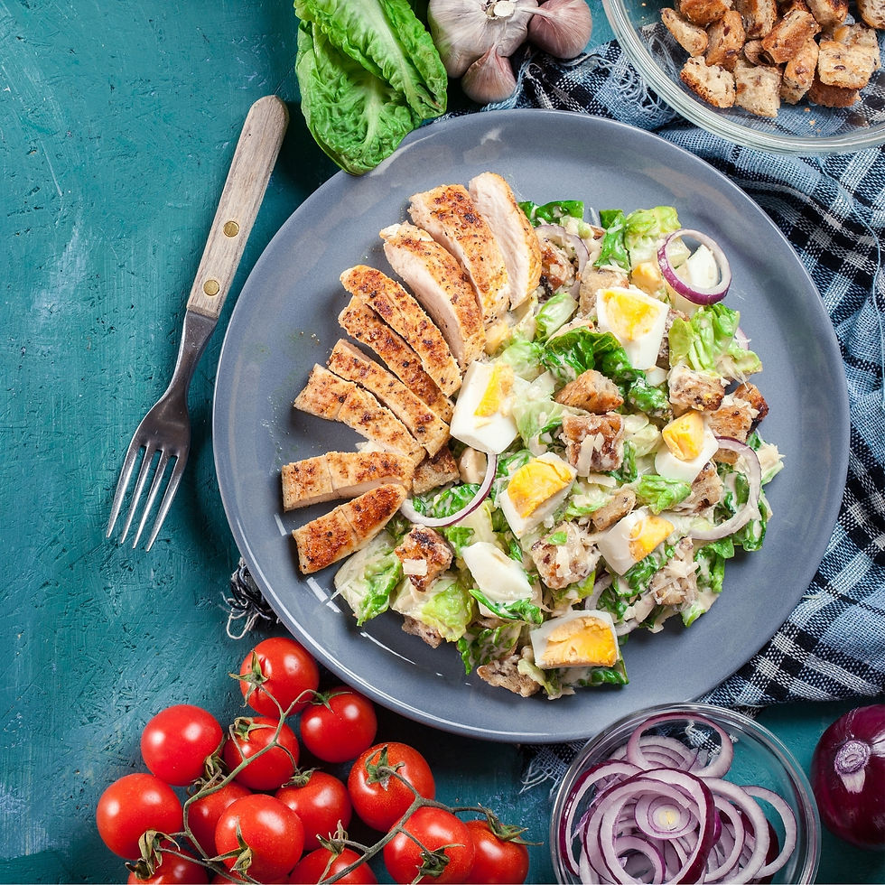 Caesar Salad mit Kollagen verfeinert