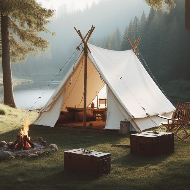 Zelt auf dem Campingplatz